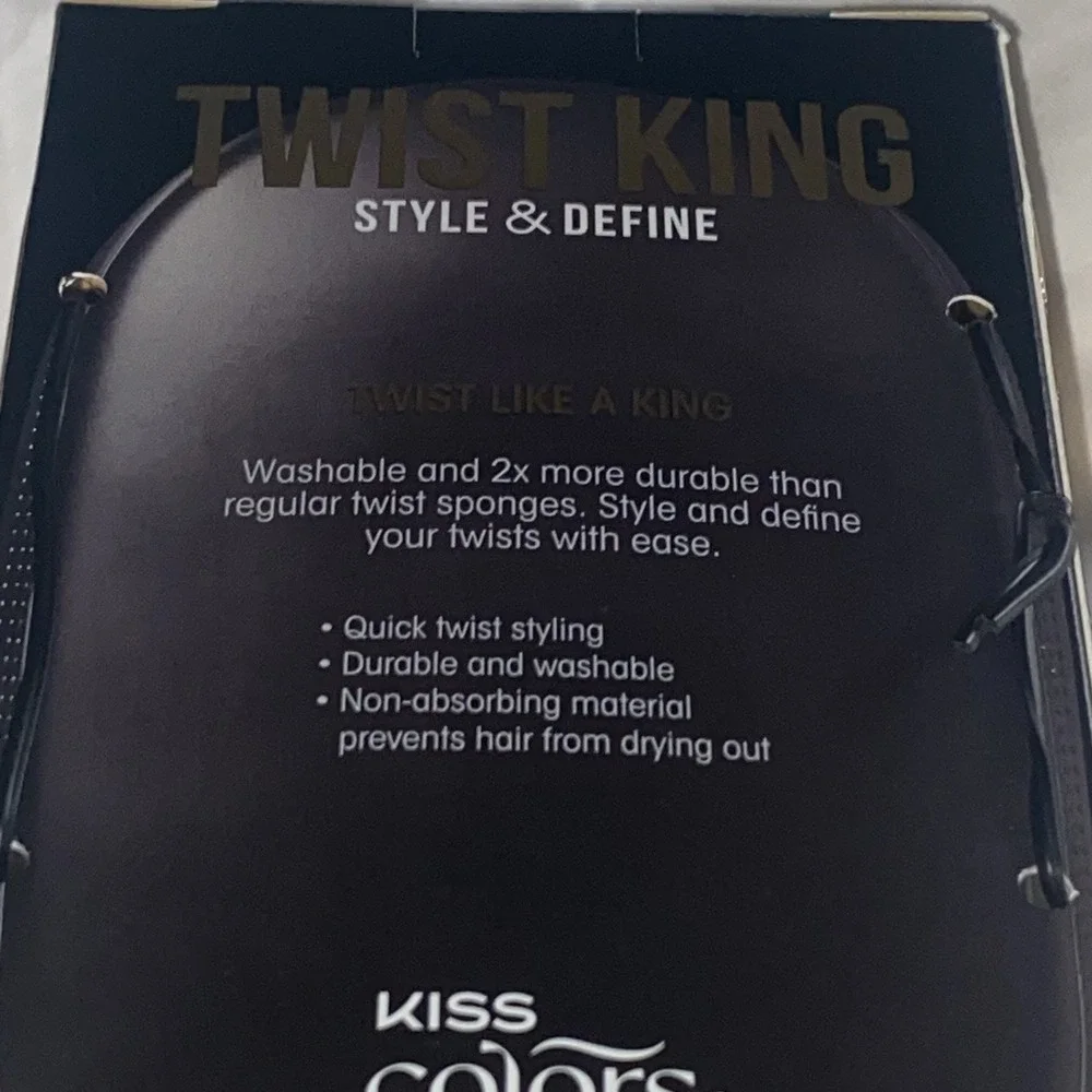 New Kiss Colors & Care Twist King Style Define Larger Coils Curls Bow Wow Sponge